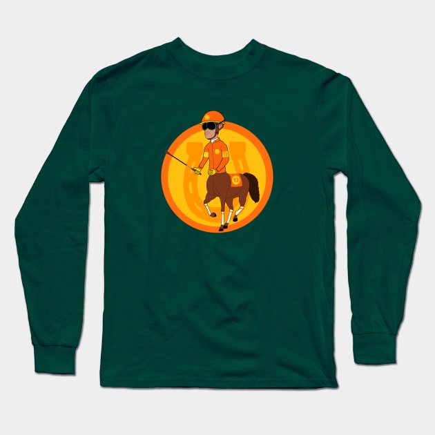 CENTAUR RACING HORSE Long Sleeve T-Shirt by DRAWGENIUS